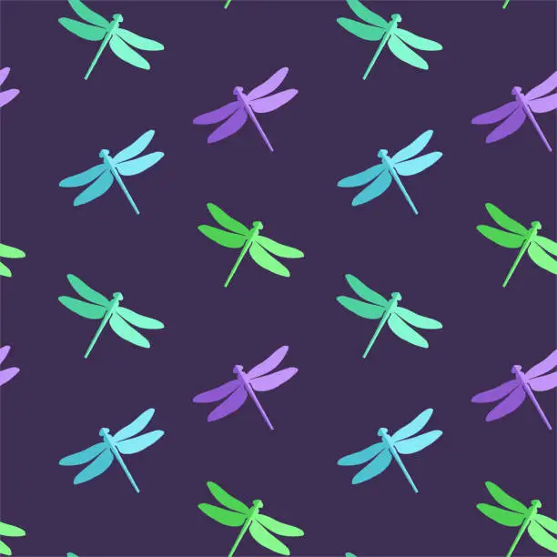 Vector illustration of Dragonfly pattern