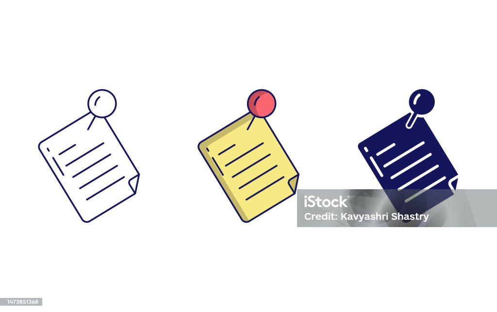 Note Insert Vector Image Sticky Note Vector Illustration Stock Illustration - Download Image Now ...