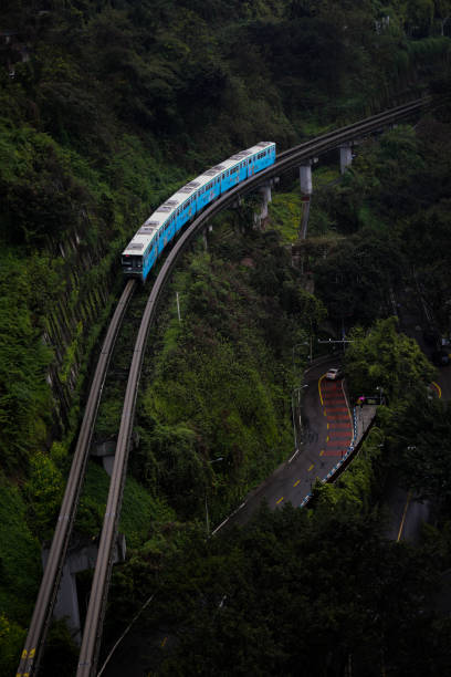 istock Rail transit through the mountains and forests 1473851456