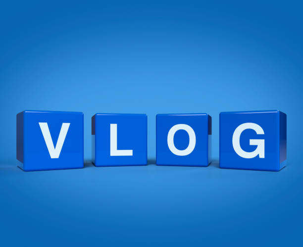 Vlog video marketing concept