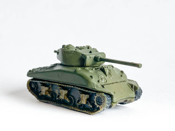 istock World war 2 tank model toy isolated on white background 1473854515