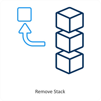 Remove Stack Stock Illustration - Download Image Now - Blockchain ...