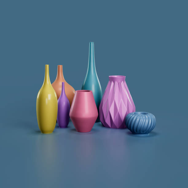 istock A group of seven colorful vases 1473858091