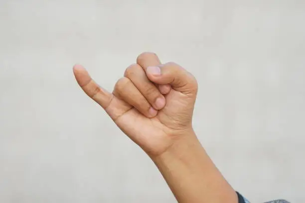 Photo of Human hand making a sign of reconciliation