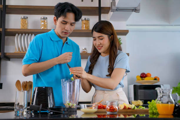 istock Couple stay at home together. 1473861048