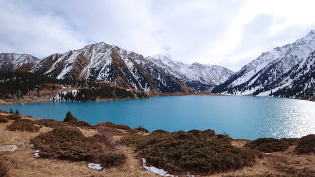 istock A mountain lake with blue water in winter 1473861170