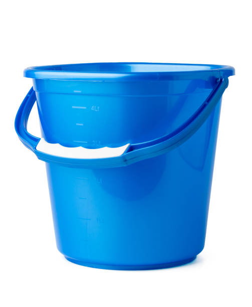 istock Blue plastic bucket isolated on white background 1473867429