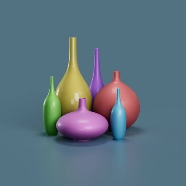 istock A group of eleven colorful vases 1473872263