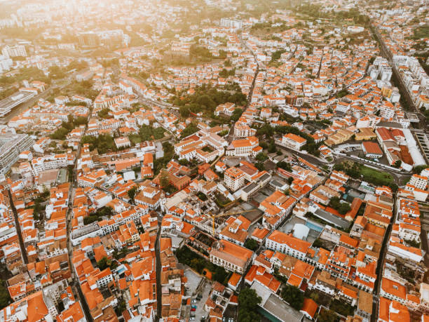 istock Arial view of Funchal in sunset 1473873849