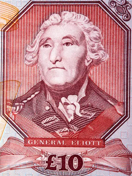 Photo of General George Augustus Eliott a portrait from Gibraltar money