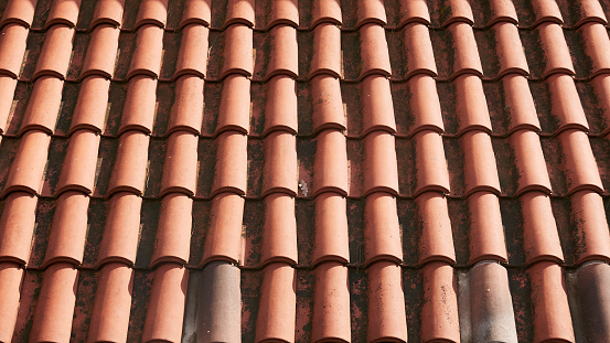 terracotta tiles on a roof
