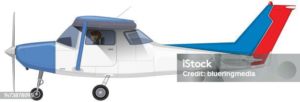 Single Engine Light Aircraft Vector Stock Illustration - Download Image ...