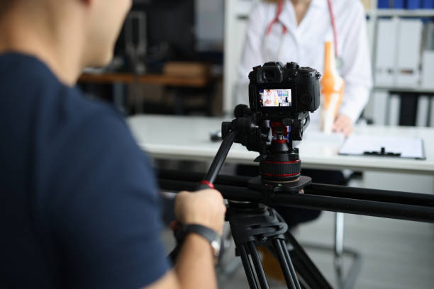 istock Videographer is filming doctor for online consultation and training 1473884145