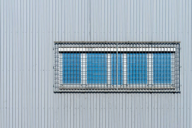 Protected window of warehouse building