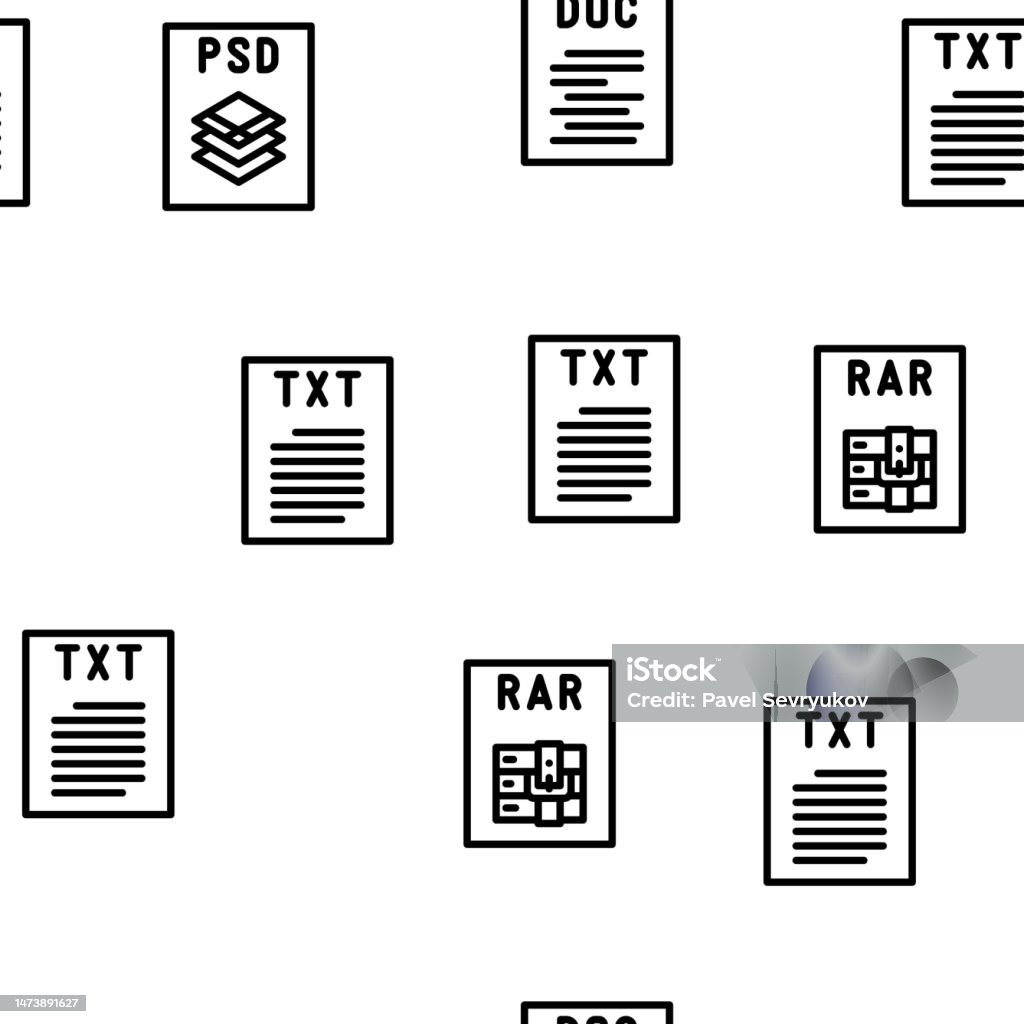 Data Format Pattern File Format Document Vector Seamless Pattern Stock Illustration ...