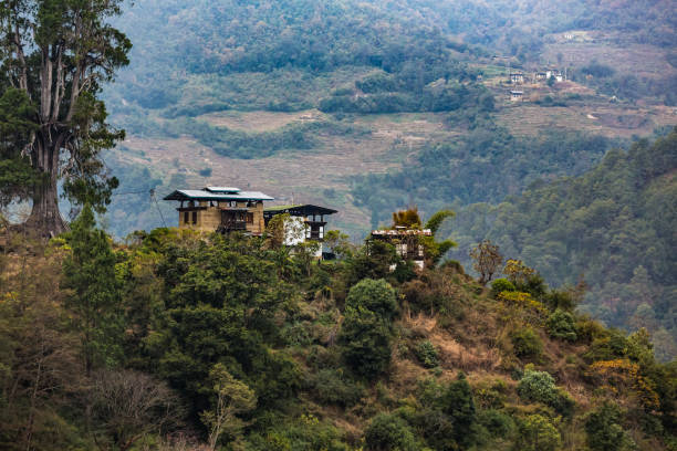 istock Beautiful Punakha landscape view during day time 1473893099
