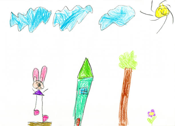 Child's Drawing stock photo