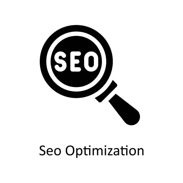 Vector illustration of Seo Optimization Vector  Solid Icons. Simple stock illustration stock