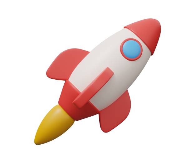 istock rocket spaceship 3d icon. 3d render minimal cartoon illustration 1473905242