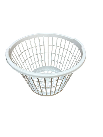 White basket isolated on white background