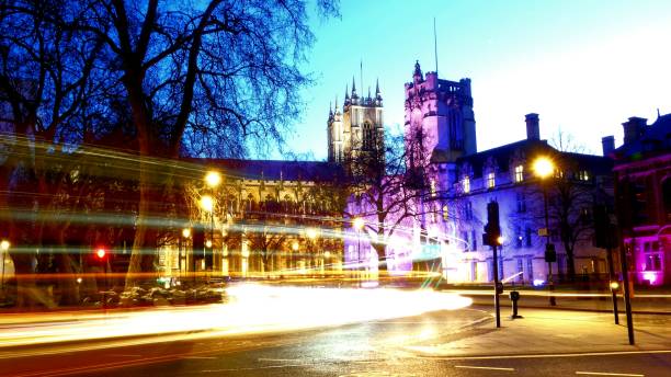 istock London traffic at dusk. 1473931577
