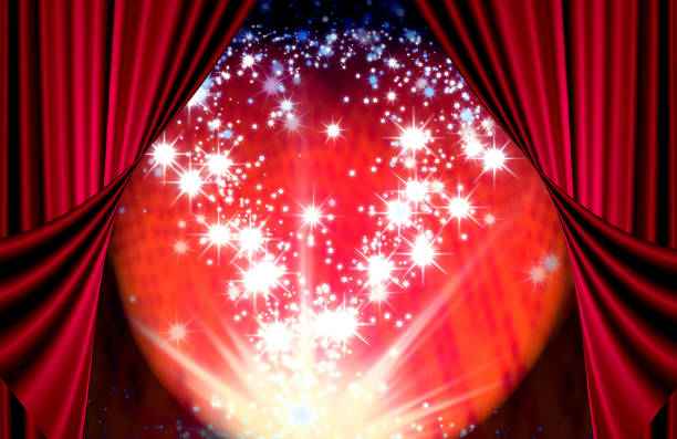 istock Cinema or theater curtain with a gradient 1473932051