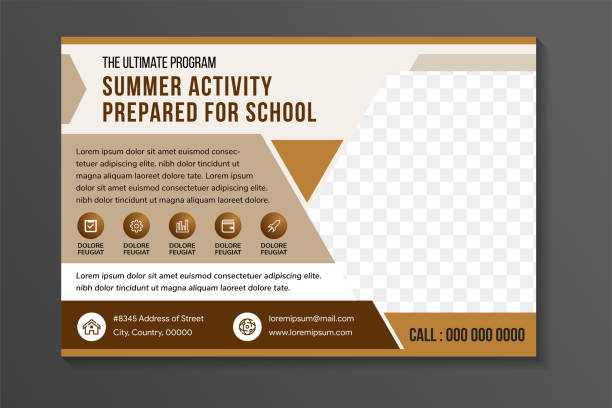 Program Events Flyer Infromative 100+ Landscape Informative Poster Template Stock Illustrations, Royalty ...