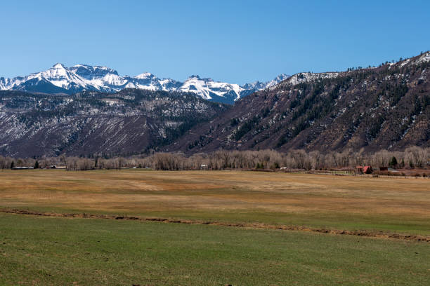 Ridgway Valley in Spring stock photo