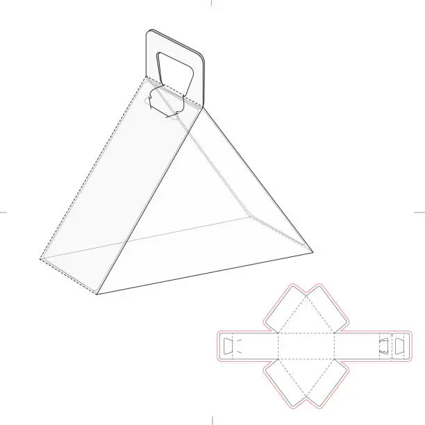 Vector illustration of Triangular Carrier Box