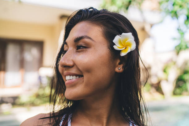 istock Positive ethnic lady with natural beauty 1473947969