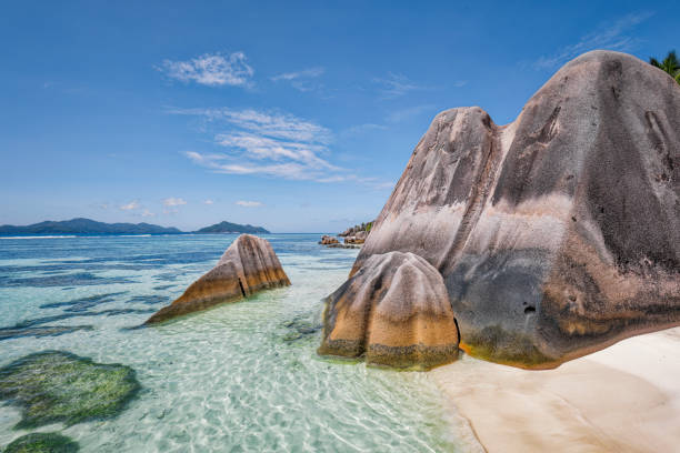 Seychelles is the most beautiful tropical islands of the world's in the Indian Ocean. The Anse Source d'Argent is a dream beach as it is in the book and the breathtaking scenery a highlight. The mix of shallow, turquoise blue sea, white sandy beach and impressive granite cliffs make it one of the most photogenic beaches in the Seychelles. La Digue is the third most populated island of the Seychelles, and fifth largest by land area, lying east of Praslin and west of Felicite Island. In terms of size it is the fourth largest granitic island of Seychelles after Mahé, Praslin and Silhouette Island.