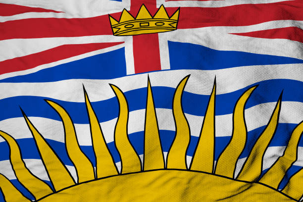 istock Flag of British Columbia in 3D rendering 1473954800