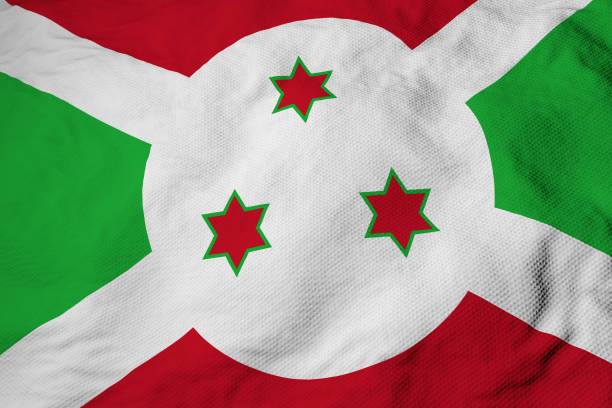 3d Render Burundi Flag Basketball Ball, object + shadow clipping path