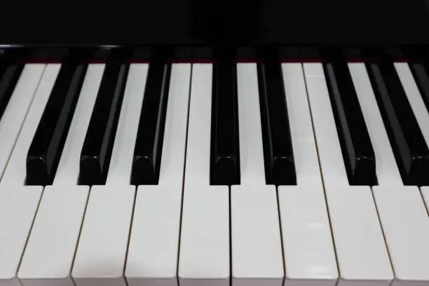 keys piano black and white