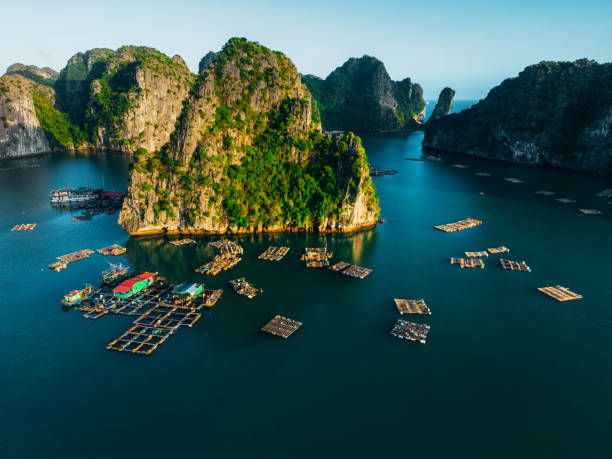 istock Drone view over Ha Long Bay in north Vietnam during sunset 1473969041