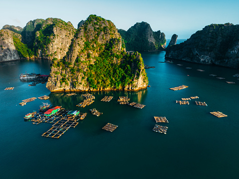 Aerial view over Ha Long Bay in north Vietnam