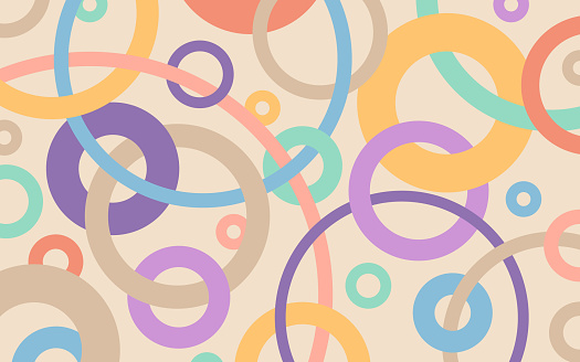 Abstract circles ripples modern overlap background pattern design.