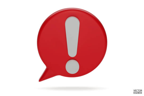istock 3d Realistic black round warning sign on white background. Hazard warning attention sign. Speech bubble with an exclamation mark. Comment icon. Danger, Alert, Dangerous icon. 3D Vector illustration. 1473979070