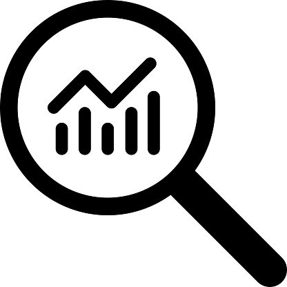 analysis icon, research vector