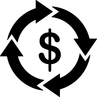 automatic bill payment or revenue cycle management icon vector