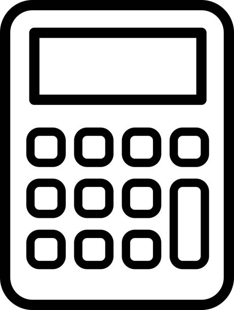 ilustrações de stock, clip art, desenhos animados e ícones de calculator  icon vector symbol illustration - calculator isolated white background mathematical symbol