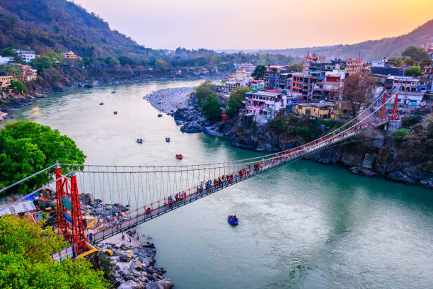 istock Rishikesh yoga city in India during sunset 1473984795