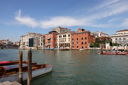Holidays in Italy - scenic view from the port of the historic and tourist town of Desenzano del Garda on Lake Garda