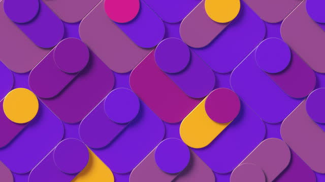 Abstract seamless loop animation background with a colorful geometric pattern is a great choice for your modern video or business presentation. 3d rendering HD