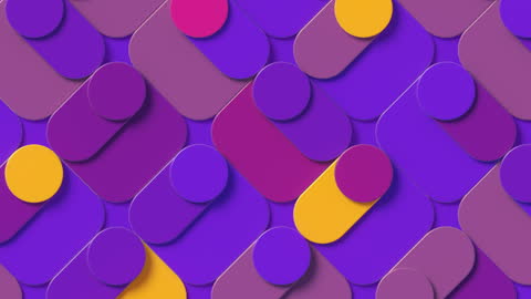 Abstract seamless loop animation background with a colorful geometric pattern is a great choice for your modern video or business presentation. 3d rendering HD