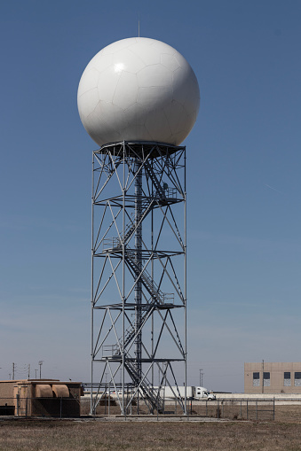 Indianapolis - Circa March 2023: National Weather Service Doppler Radar. NOAA uses Doppler radar to monitor and report on normal and severe weather.
