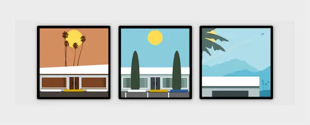 Vector illustration of Mid-century modern