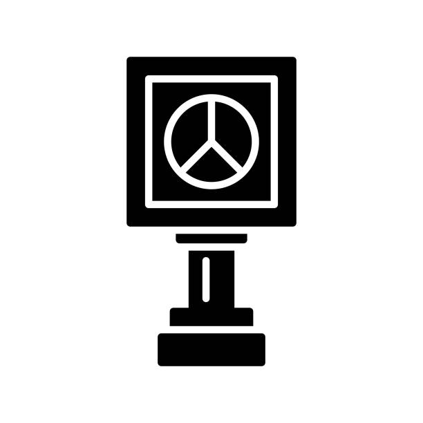 ilustrações, clipart, desenhos animados e ícones de ícone de sinal de paz - peace sign