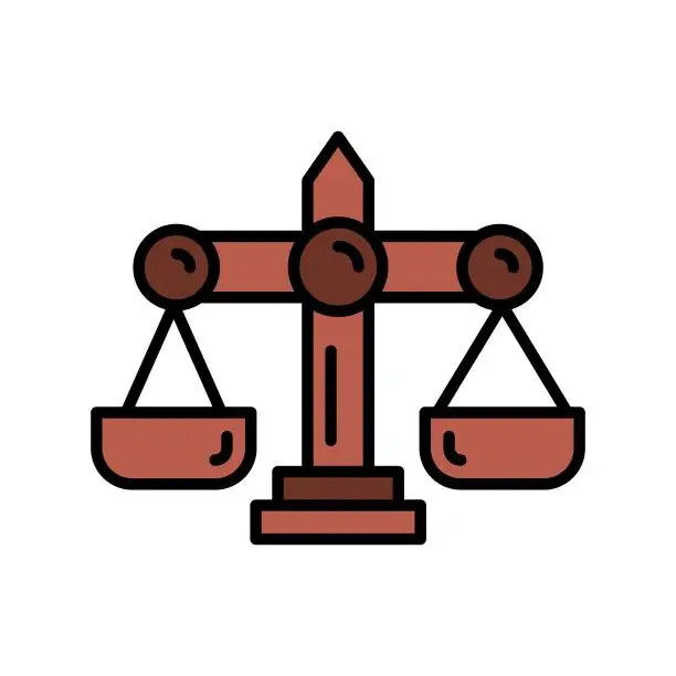 Vector illustration of Injustice Icon