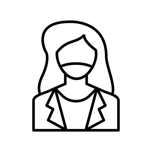 Vector illustration of Actress Icon